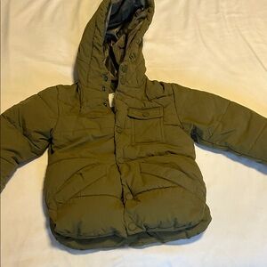 Zara Baby Olive Green Kids Puffer Jacket
